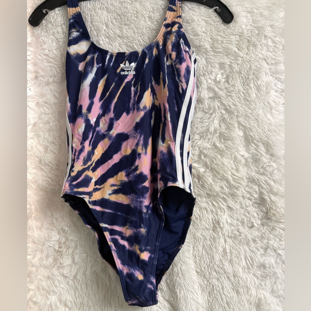 Adidas One Piece Multicolor Tie-Dye Swimsuit